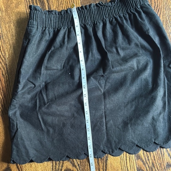 J. Crew Black Mini Skirt with Scalloped Hem - Picture 5 of 6